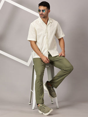 Cloudform Cuban Collar Shirt – Ivory - Regalwolf