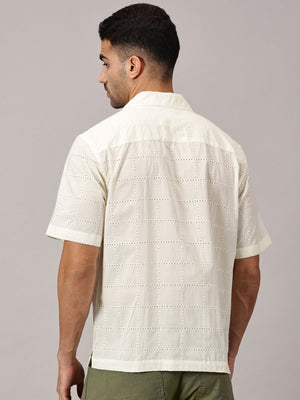 Cloudform Cuban Collar Shirt – Ivory - Regalwolf