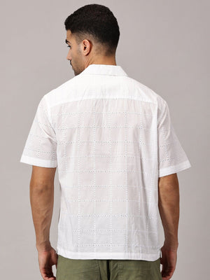 Cloudform Cuban Collar Shirt - White - Regalwolf