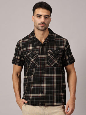 Onyx Check Heavy Dobby Utility Shirt - Regalwolf