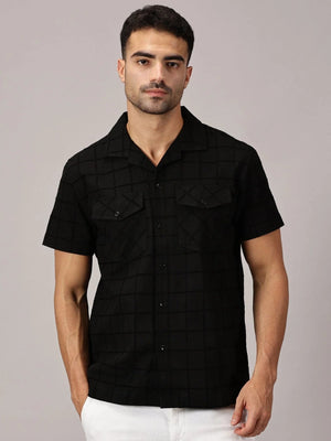 Onyx Grid Channel Dobby Utility Shirt - Regalwolf