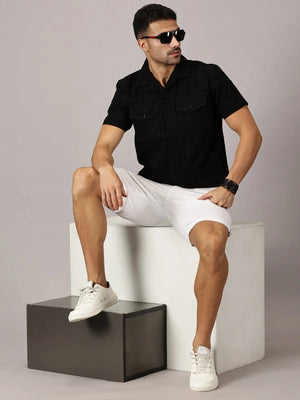 Onyx Grid Channel Dobby Utility Shirt - Regalwolf