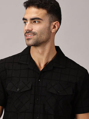 Onyx Grid Channel Dobby Utility Shirt - Regalwolf