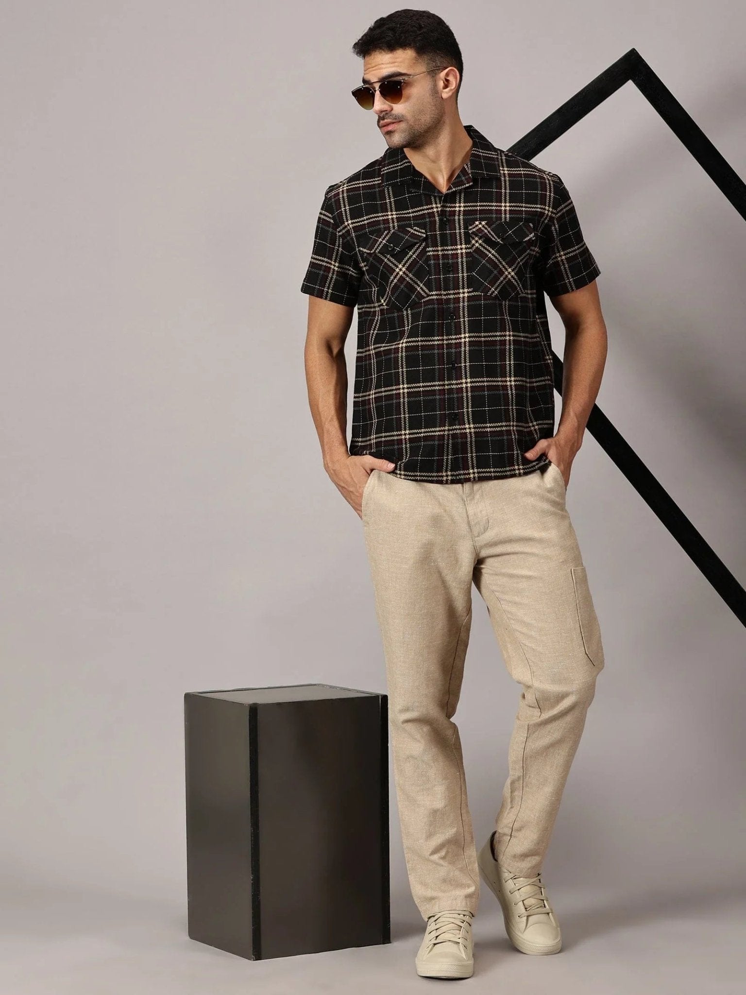 Onyx Check Heavy Dobby Utility Shirt - Regalwolf